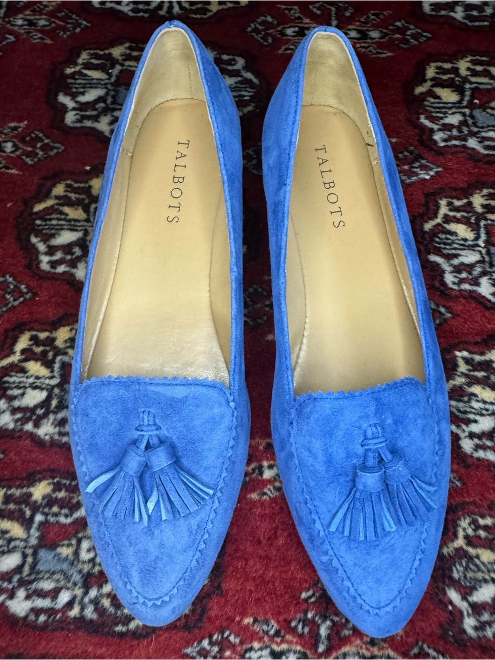 Talbots Blue Suede Leather Comfort Flats 7M